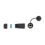 DeLOCK Acoplador de cable RJ45 hembra a RJ45 hembra Cat.6A impermeable Negro