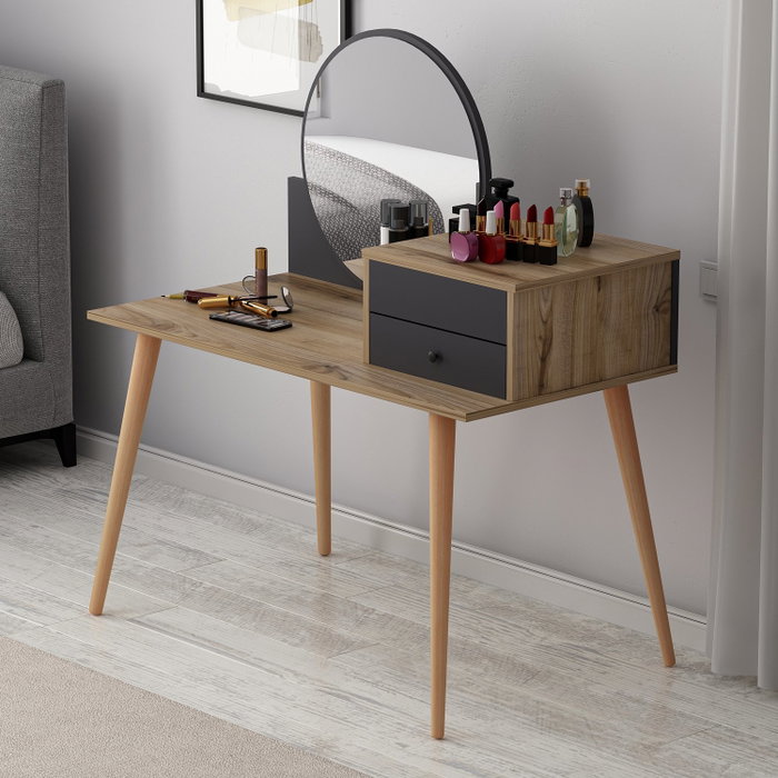 Hanah Home Angel Mesa de Maquillaje - Antracita