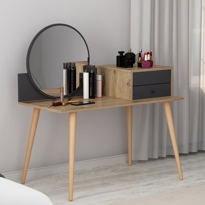 Hanah Home Angel Mesa de Maquillaje - Antracita