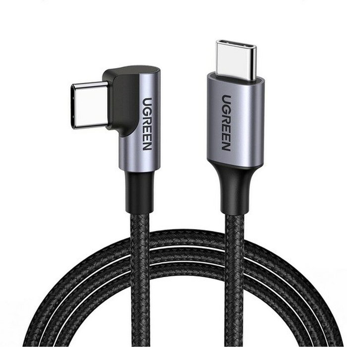 Ugreen Kabel US255 USB-C a USB-C angulado 0,5m negro-gris Ugreen Kabel US255 USB-C a USB-C angulado 0,5m negro-gris