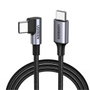 Ugreen Kabel US255 USB-C a USB-C angulado 0,5m negro-gris