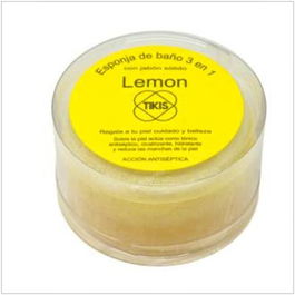 TIKIS Esponja Redonda Con Jabon Limon 100 G