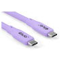 Club3D Cable USB-C Lifestyle PD 240W 20Gbps 2 Metros Color Lila Acero Inoxidable