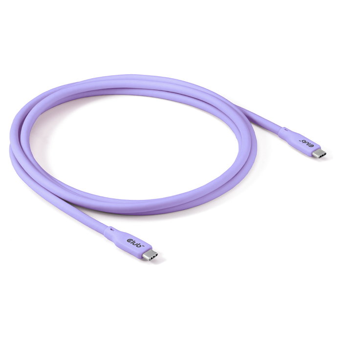Club 3D Cable USB-C CAC-3004 Púrpura 2m 20Gbps 240W PD USB4 Gen 2x2 Club 3D Cable USB-C CAC-3004 Púrpura 2m 20Gbps 240W PD USB4 Gen 2x2