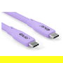 Club3D Cable USB-C Lifestyle PD 240W 20Gbps 2 Metros Color Lila Acero Inoxidable