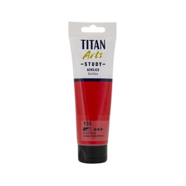 Titan Arts Acrílico Study Rojo Pyrrole Tubo 120ml nº133