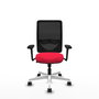 PIQUERAS Y CRESPO Silla de oficina Zulema con mecanismo Sincro, Rojo y Negro
