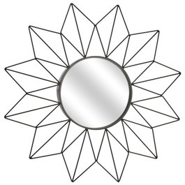 Home Deco Factory Espejo Sol Geométrico Decorativo para Salón o Entrada 50 cm