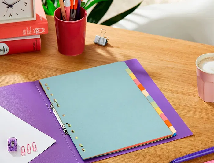 Q-connect Separadores DIN A4 Cartulina Multitaladro Juego 12 Unidades Colores Pastel Índice