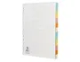 Q-connect Separadores DIN A4 Cartulina Multitaladro Juego 12 Unidades Colores Pastel Índice
