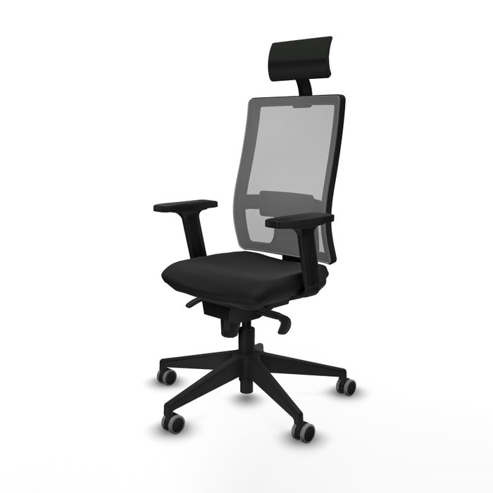PIQUERAS Y CRESPO Silla de oficina Horna con mecanismo Sincro, Negro y Gris