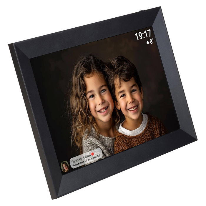 Denver Frameo PFF-1012 - Marco digital, 10.1 pulgadas, pantalla IPS táctil 1280x800, 16 GB, WiFi, USB-C, color negro