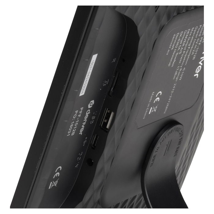 Denver Frameo PFF-1012 - Marco digital, 10.1 pulgadas, pantalla IPS táctil 1280x800, 16 GB, WiFi, USB-C, color negro