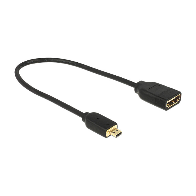 DeLOCK Cable HDMI Micro-D a HDMI-A 20 cm 4K 3D DeLOCK Cable HDMI Micro-D a HDMI-A 20 cm 4K 3D