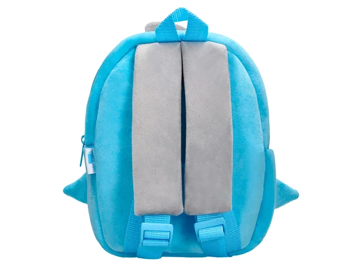 Liderpapel Mochila preescolar de peluche infantil tiburón 260x100x240 mm