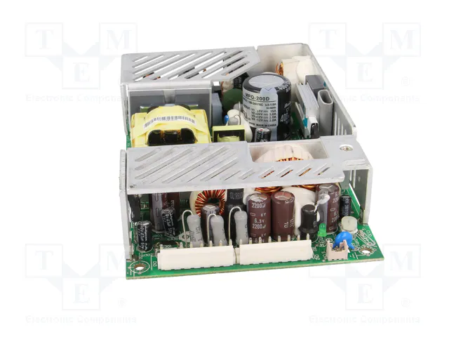 MEAN WELL MPQ-200D Alimentador de impulso abierto 200W de 4 salidas