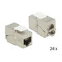 DeLOCK Módulo Keystone RJ45/LSA Cat.6A STP compacto, 24 unidades