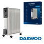 DAEWOO Radiador de aceite 11 elementos 2500W - 3 niveles - blanco/negro