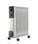 DAEWOO Radiador de aceite 11 elementos 2500W - 3 niveles - blanco/negro
