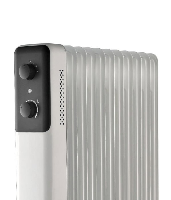 DAEWOO Radiador de aceite 11 elementos 2500W - 3 niveles - blanco/negro