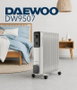 DAEWOO Radiador de aceite 11 elementos 2500W - 3 niveles - blanco/negro