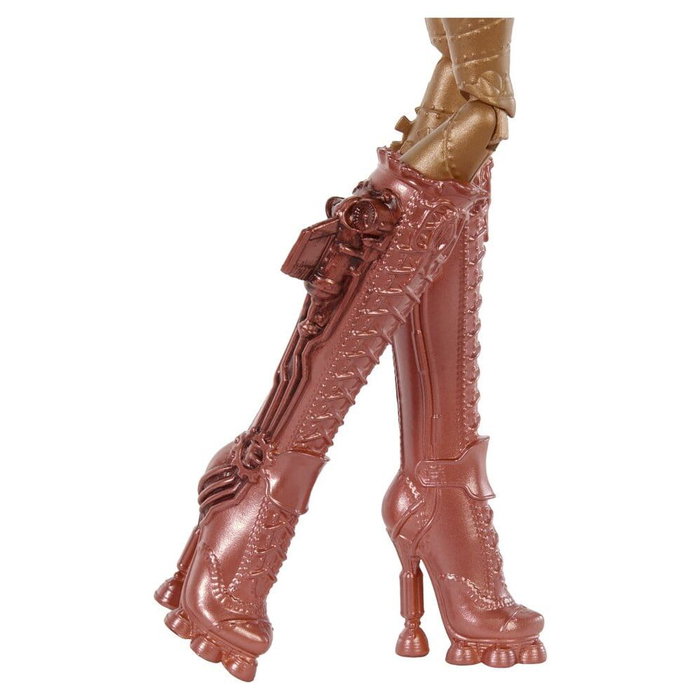 MATTEL Monster High Muñeca Reproducción Robecca Steam con Pingüino Mecánico Captain Penny, Accesorios y Diario - Coleccionable