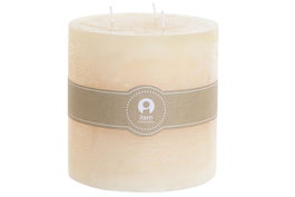 DKD Home Decor Vela de Cera de Parafina Crema 12x12x12 1180g (Pack de 9)