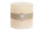 DKD Home Decor Vela de Cera de Parafina Crema 12x12x12 1180g (Pack de 9)