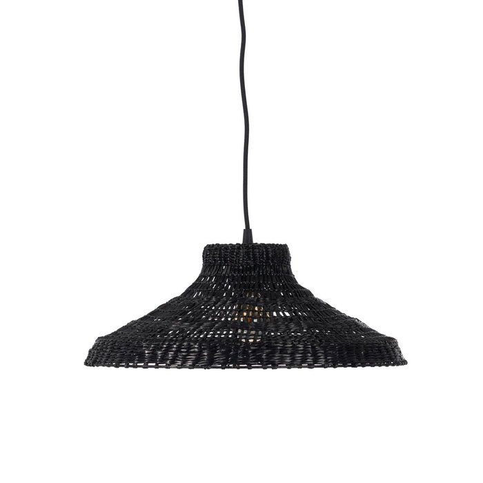 Ixia Lámpara de techo negra de fibra natural 40 x 40 x 15 cm Ixia Lámpara de techo negra de fibra natural 40 x 40 x 15 cm