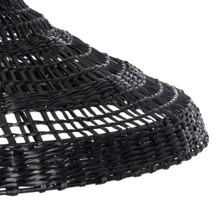 Ixia Lámpara de techo negra de fibra natural 40 x 40 x 15 cm Ixia Lámpara de techo negra de fibra natural 40 x 40 x 15 cm