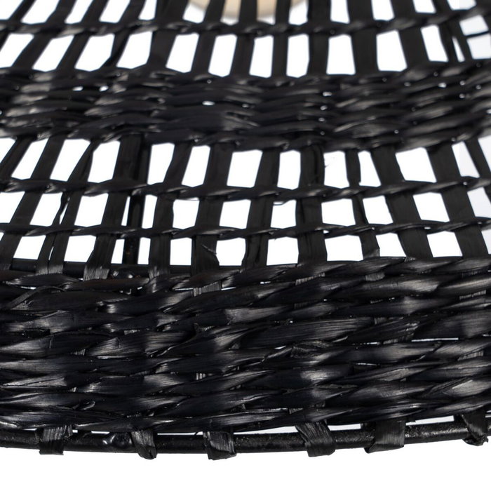 Ixia Lámpara de techo negra de fibra natural 40 x 40 x 15 cm Ixia Lámpara de techo negra de fibra natural 40 x 40 x 15 cm