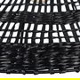 Lámpara Techo Negro Fibra Natural 40 X 40 X 15 cm