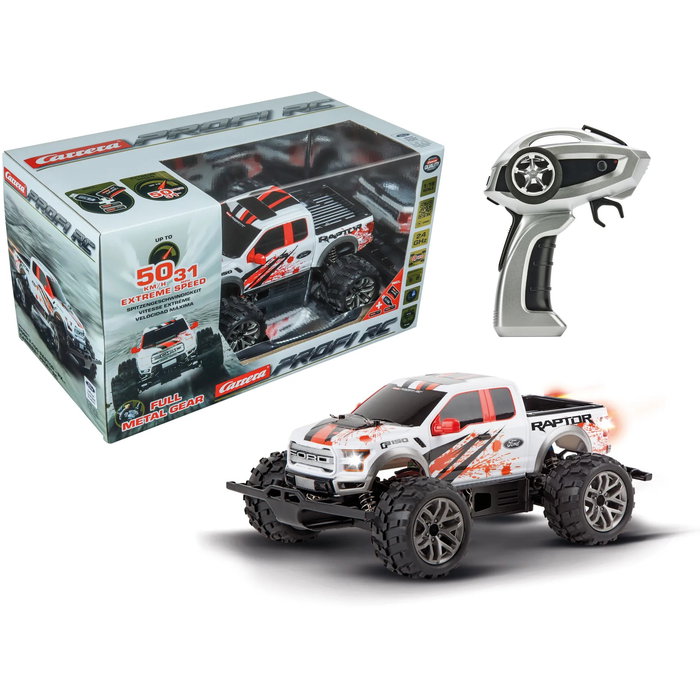 Carrera RC Ford F-150 Raptor-PX- 1:18 2.4GHz Profi - Coche Radio Control 4x4 Off-Road, 50 km/h, Edad 14+, Metal y Plástico