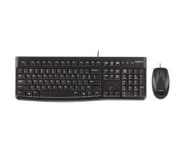 Logitech MK120 Desktop, Teclado QWERTZ Alemán y Ratón Óptico, Negro