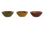 DKD Home Decor Bol Colonial Sai white 23 Verde Amarillo 15 x 8 x 15 cm (3 Unidades)