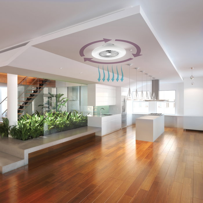 Muvit Io Wifi Lámpara Techo con Ventilador Inteligente 40W Control por Voz y App