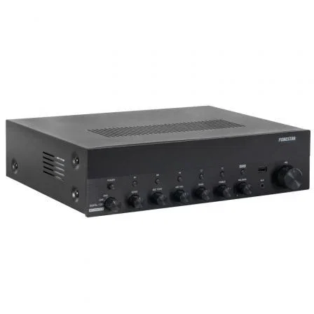Fonestar AS-6060 Amplificador Estéreo HiFi Bluetooth, Radio FM, USB, MP3, 60W+60W RMS