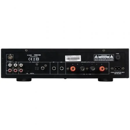 Fonestar AS-6060 Amplificador Estéreo HiFi Bluetooth, Radio FM, USB, MP3, 60W+60W RMS