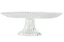 DKD Home Decor Plato de Cristal Transparente Rayado 20,5x20,5x7,5 cm