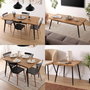 Versa Mesa Arama 60x60 cm - Mesa de comedor en madera MDF, metal y PVC