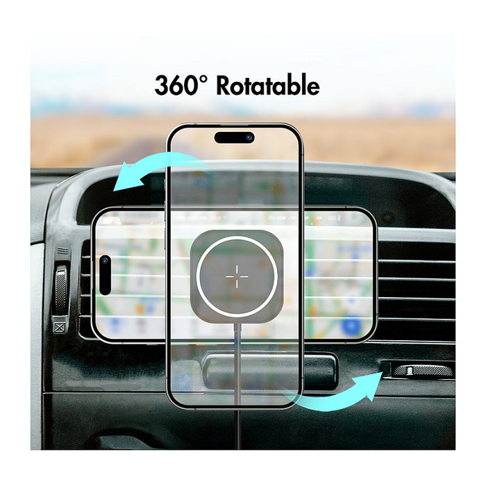 LogiLink Cargador inalámbrico para coche con soporte para smartphone 15W