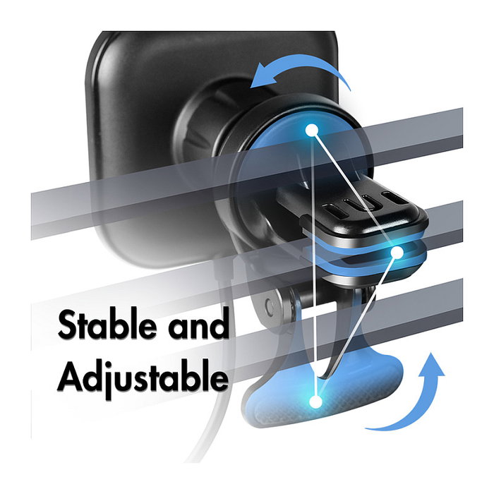 LogiLink Cargador inalámbrico para coche con soporte para smartphone 15W