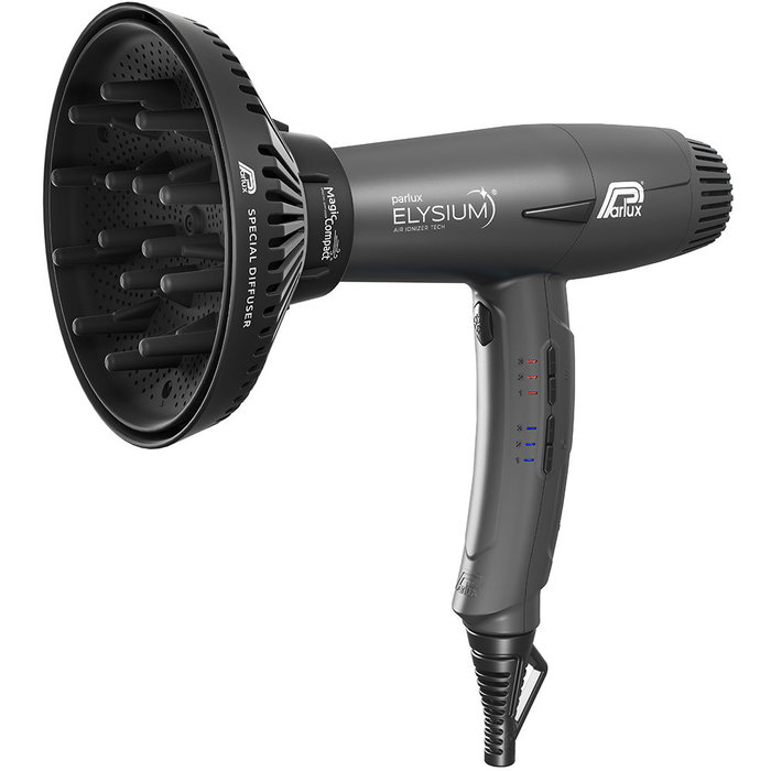 Parlux Elysium Secador Profesional Digital + Magicsense Gris Titanio 4 uds