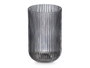 Vivalto Vaso Gris de Vidrio con Rayas 430 ml 7,9 x 12,8 x 7,9 cm (Set de 24)