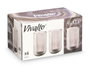 Vivalto Vaso Gris de Vidrio con Rayas 430 ml 7,9 x 12,8 x 7,9 cm (Set de 24)
