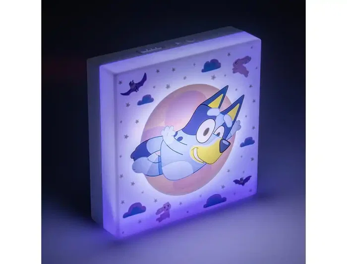 Wondee Lampara Bluey Cuadro, Luz Nocturna Adhesiva con Sensor y 3 Niveles de Brillo, 10 cm Wondee Lampara Bluey Cuadro, Luz Nocturna Adhesiva con Sensor y 3 Niveles de Brillo, 10 cm