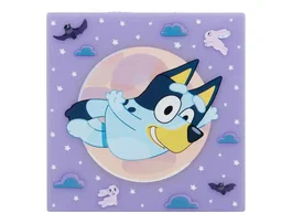 Wondee Lampara Bluey Cuadro, Luz Nocturna Adhesiva con Sensor y 3 Niveles de Brillo, 10 cm