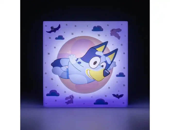 Wondee Lampara Bluey Cuadro, Luz Nocturna Adhesiva con Sensor y 3 Niveles de Brillo, 10 cm Wondee Lampara Bluey Cuadro, Luz Nocturna Adhesiva con Sensor y 3 Niveles de Brillo, 10 cm