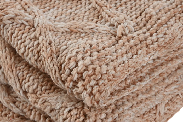 DKD Home Decor Plaid Alpino Coral 2 Unidades 133 x 1 x 154 cm