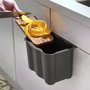 Emuca Contenedor de reciclaje para colgar en la puerta y recoger la basura Recycle, 1 vaso de 5 litros, con tapa, Plástico gris antracita